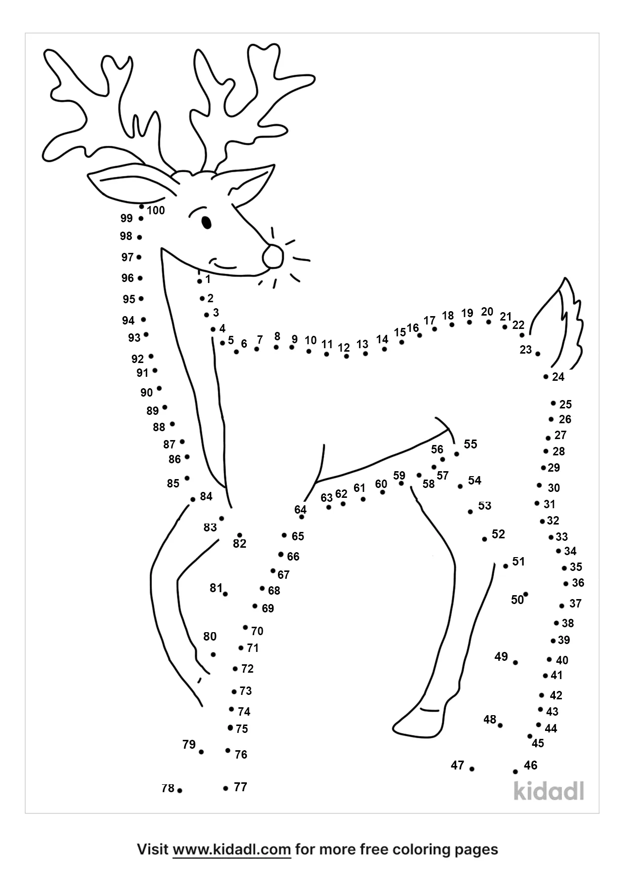 Free Dog Hard 1 100 Dot To Dot Printables For Kids Kidadl