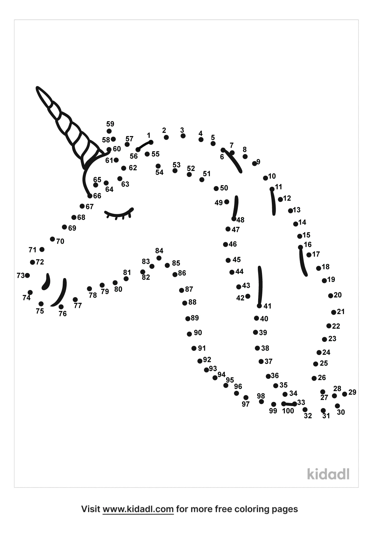 Free Unicorns Dot To Dot Printables Letters Numbers Kidadl