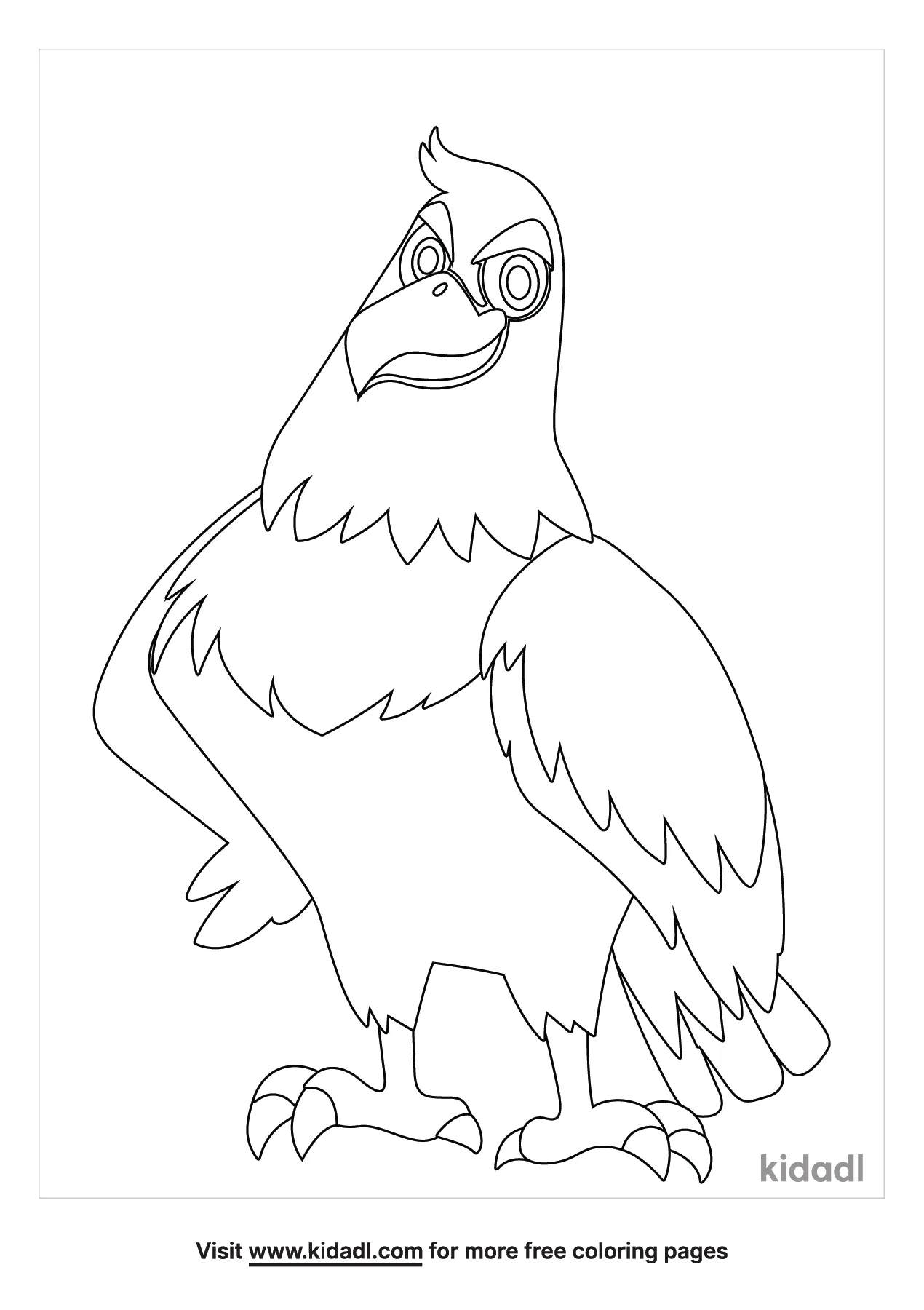 Free Harpy Eagle Coloring Page | Coloring Page Printables | Kidadl