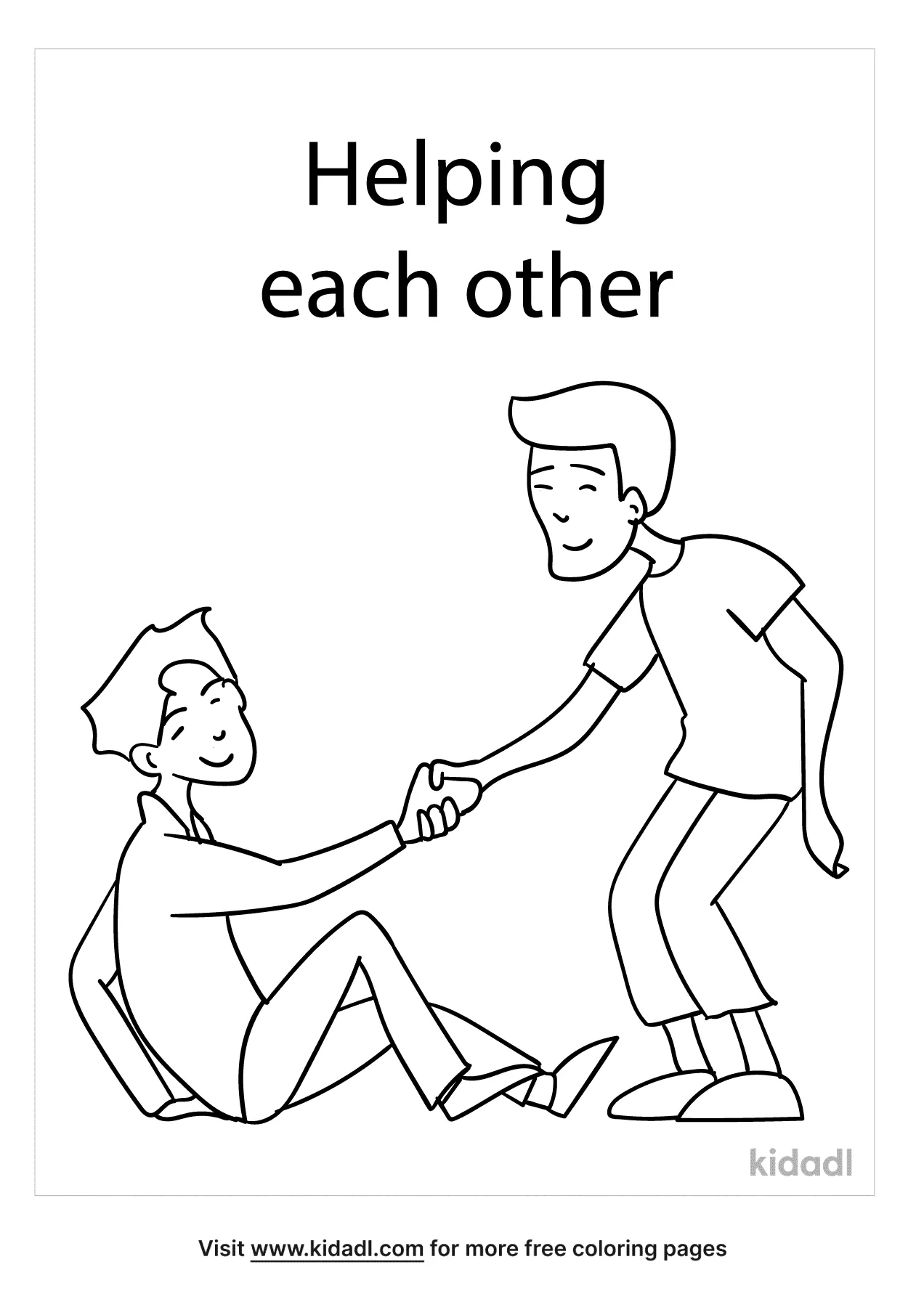 Coloring Pages Of Helping Hands
