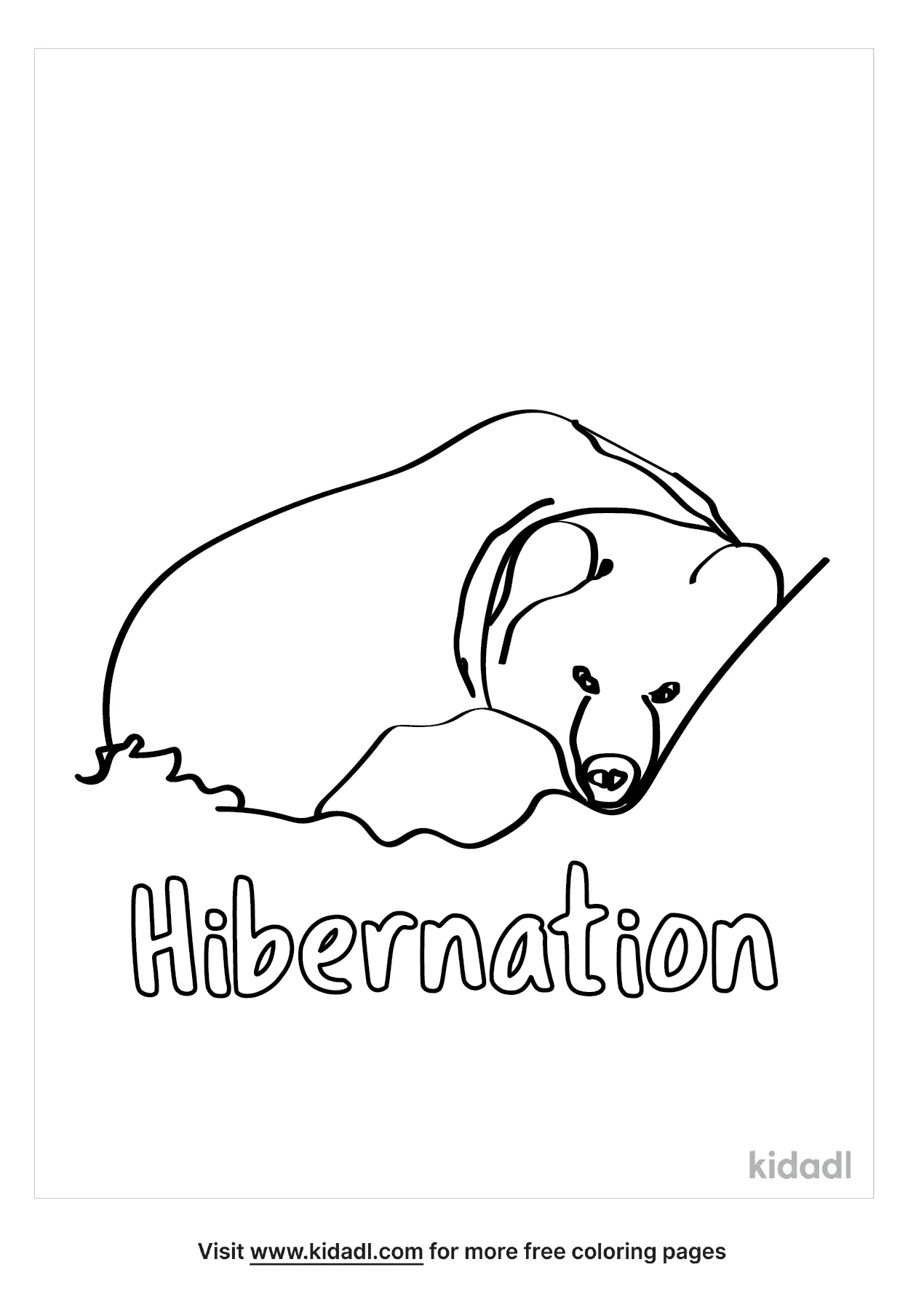 Hibernation Coloring Pages   Free Animals Coloring Pages   Kidadl