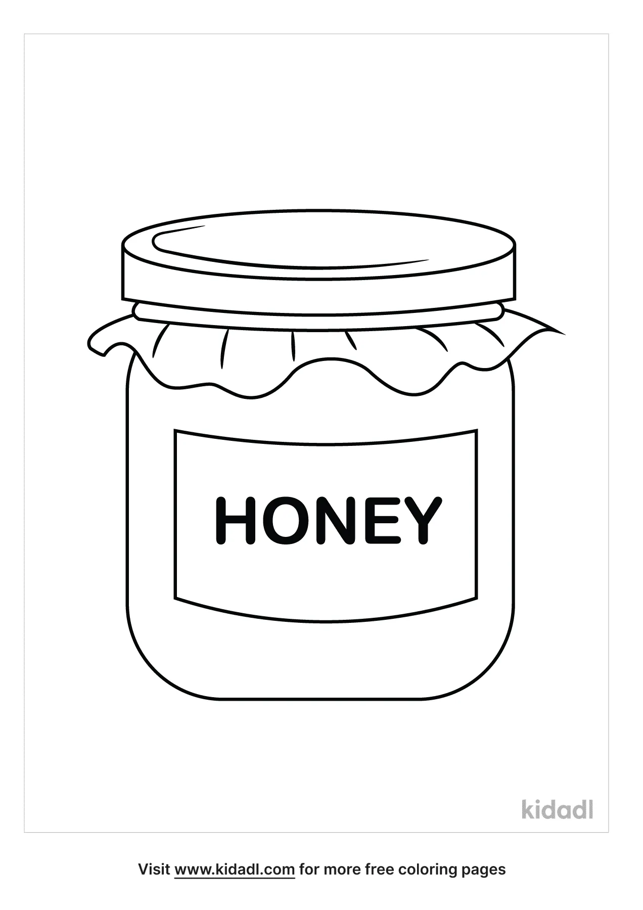 Honey Coloring Pages Free Food Coloring Pages Kidadl