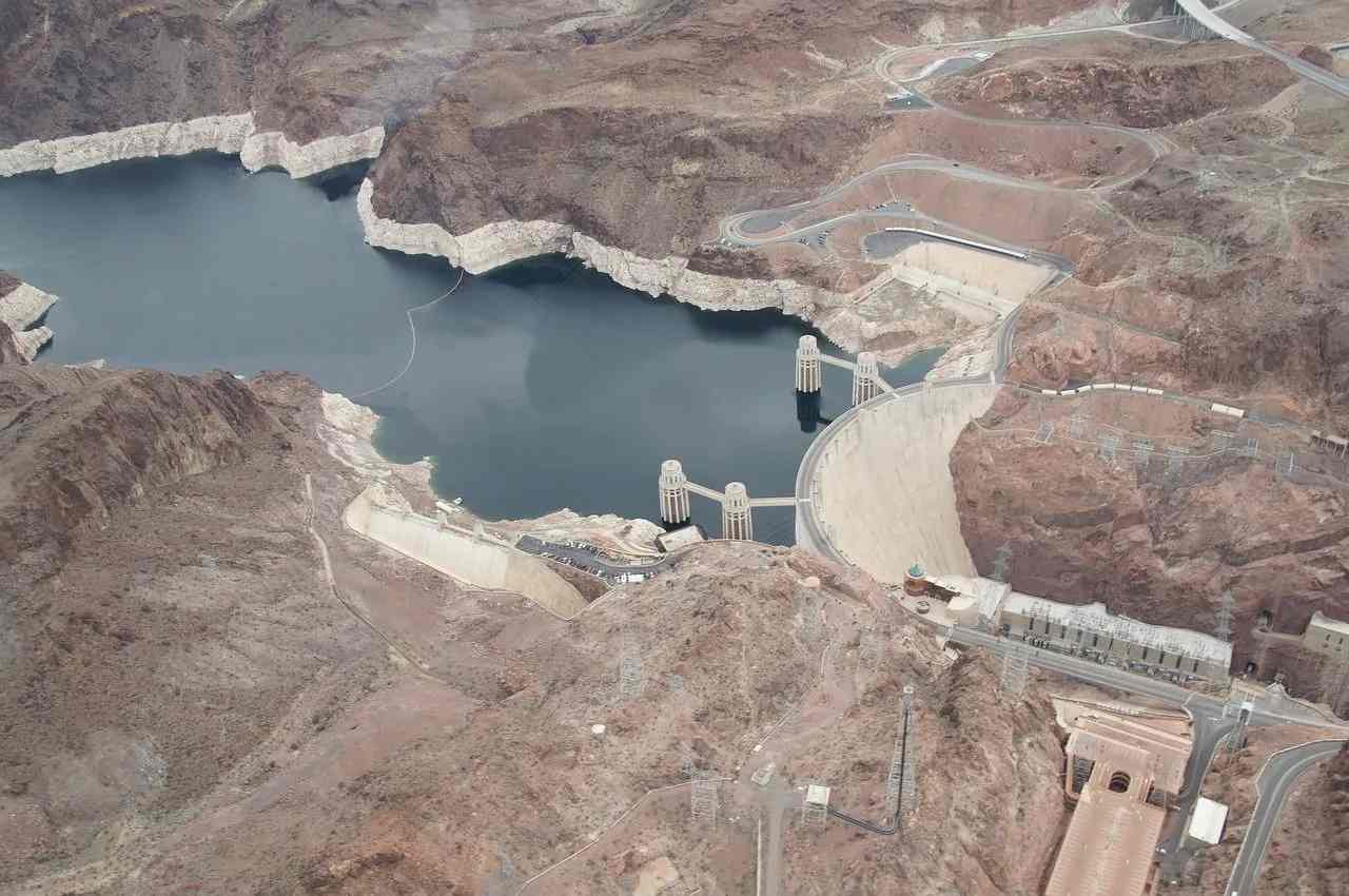 The Hoover Dam is built on the Colorado River