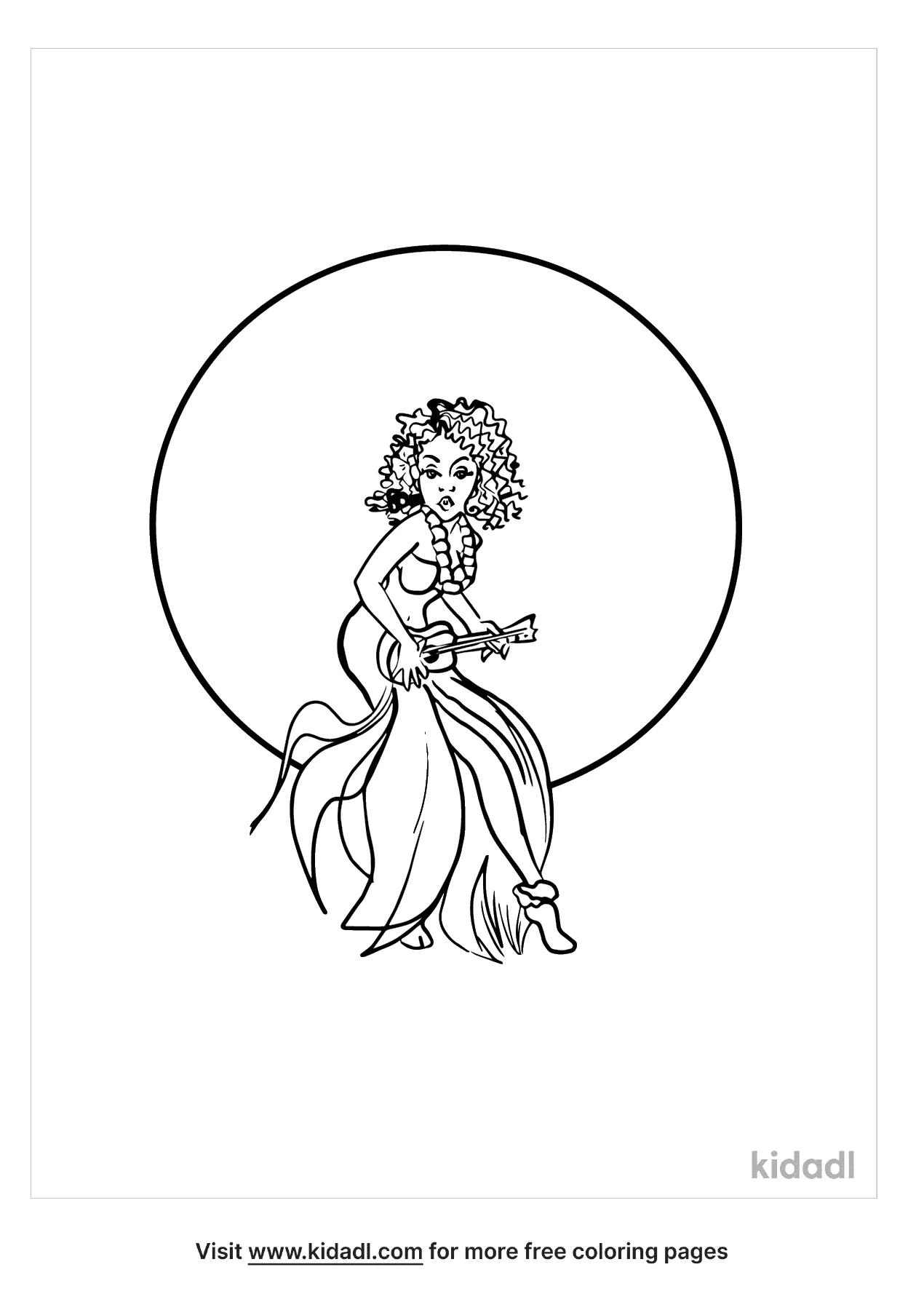 hula dancer coloring pages