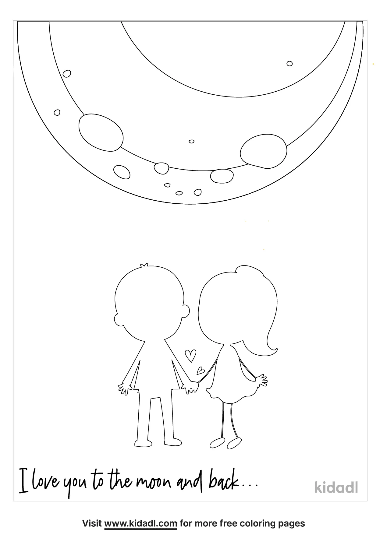 I Love You To The Moon And Back Coloring Pages Free Words Quotes Coloring Pages Kidadl