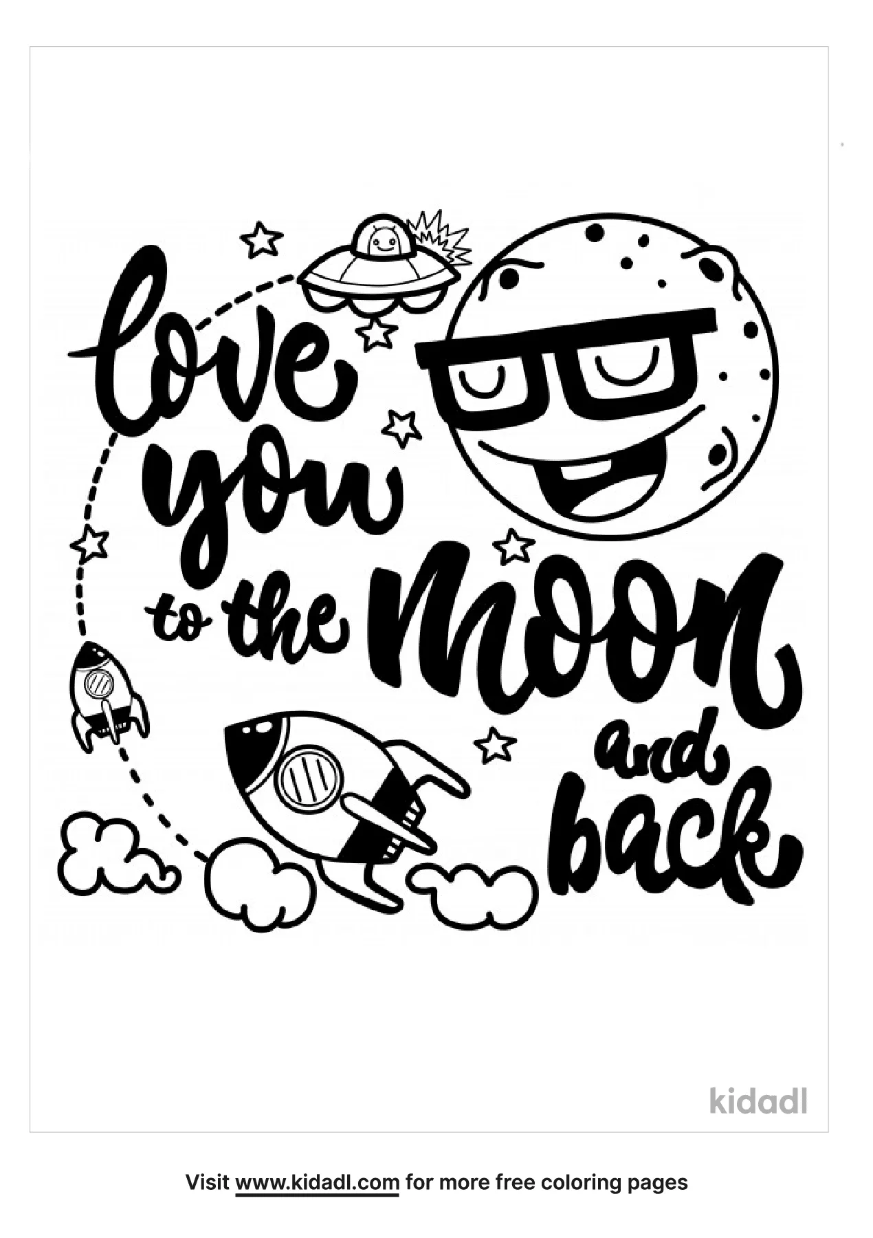 I Love You To The Moon And Back Coloring Pages Free Words Quotes Coloring Pages Kidadl