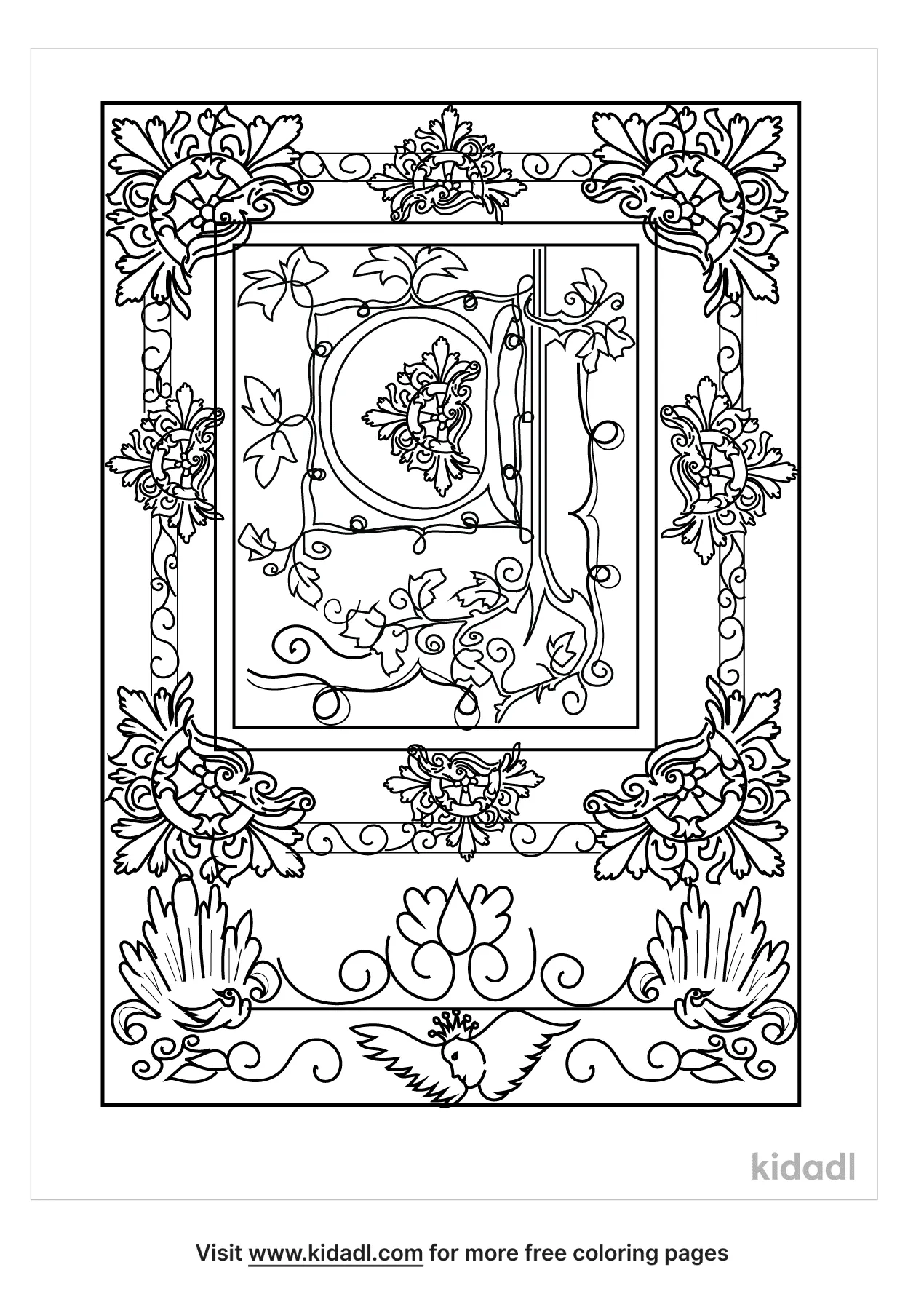 illuminated letters printable coloring pages