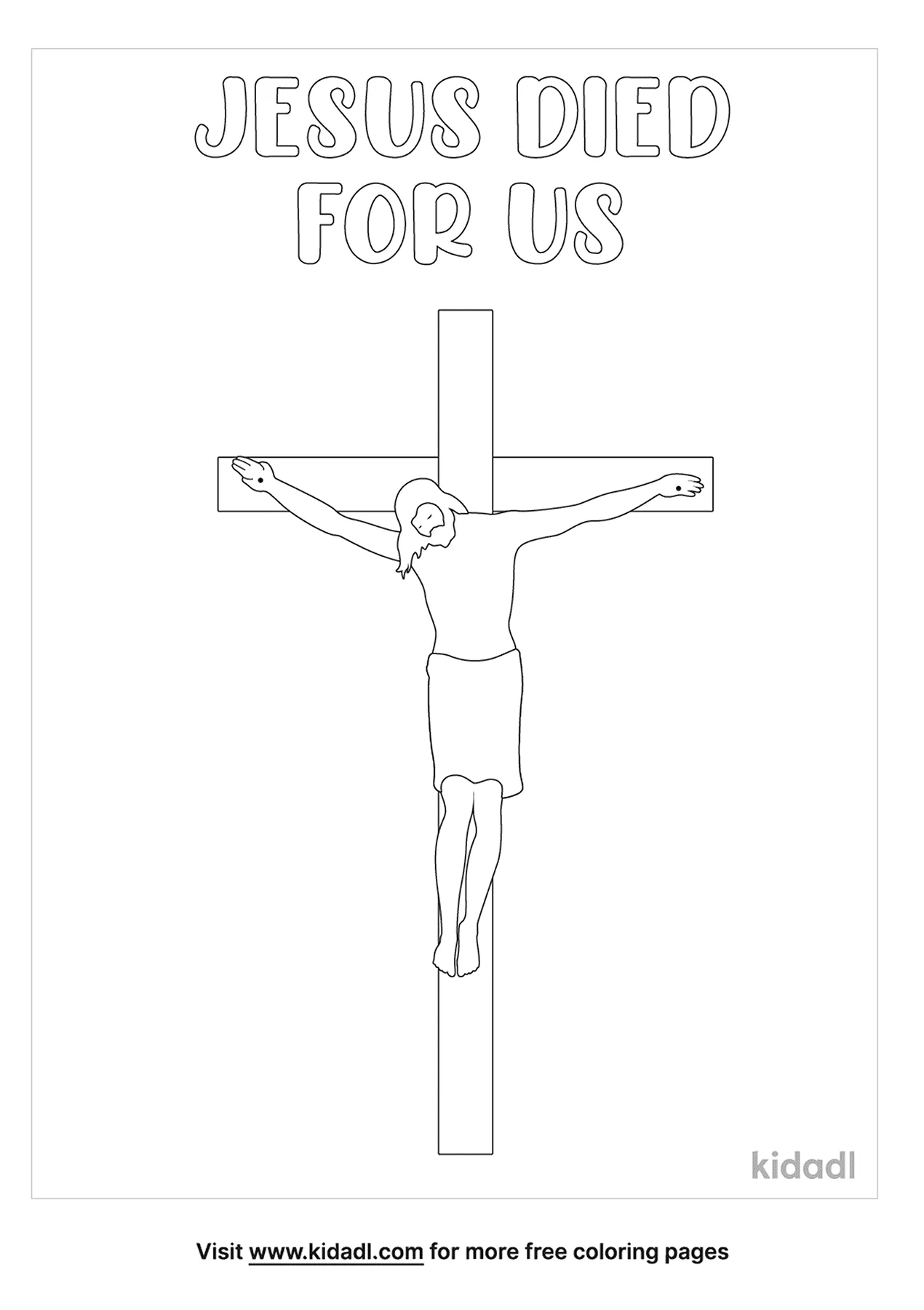 jesus dying on the cross coloring pages