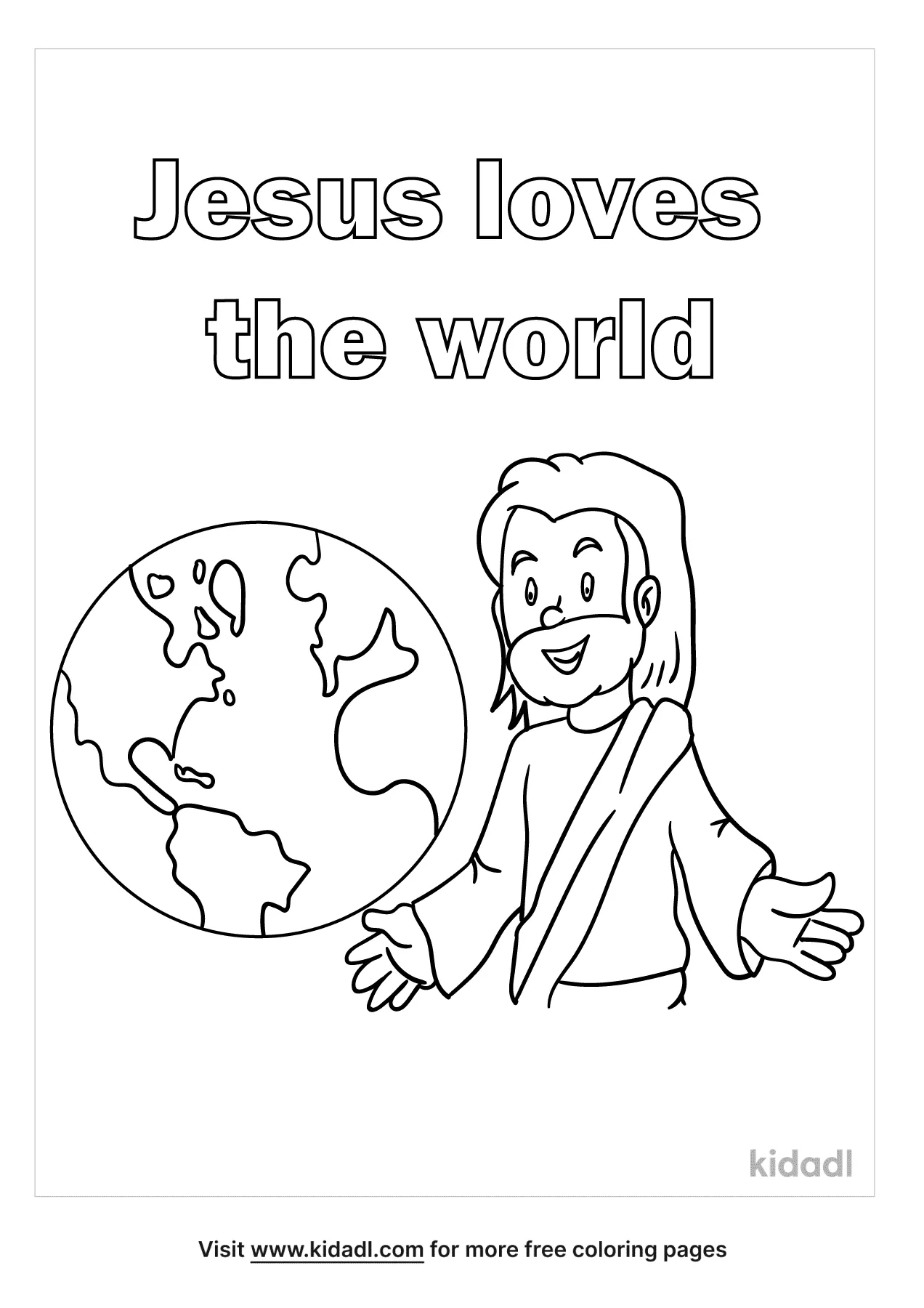 jesus loves the world coloring pages