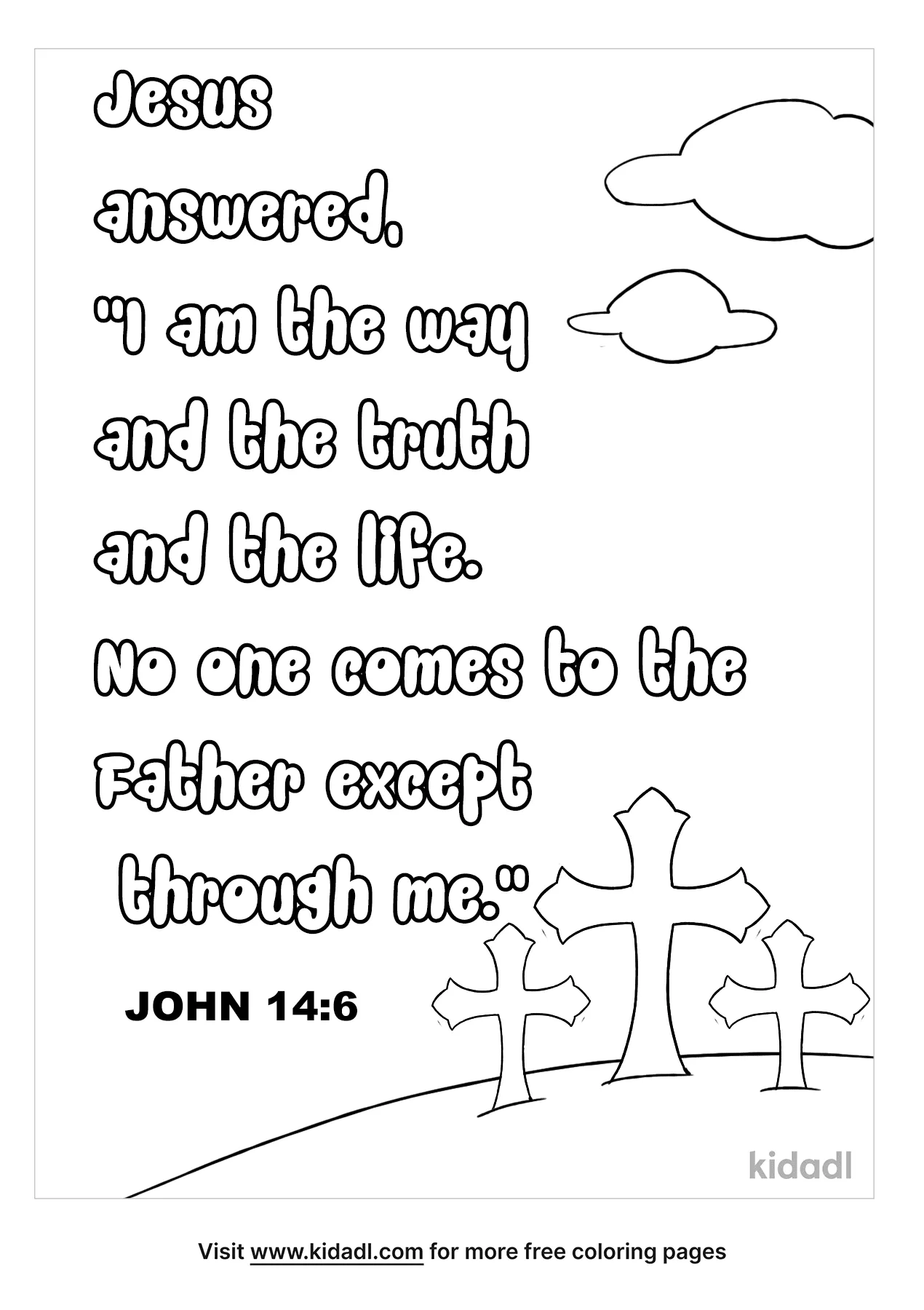 John 14:6 Coloring Page