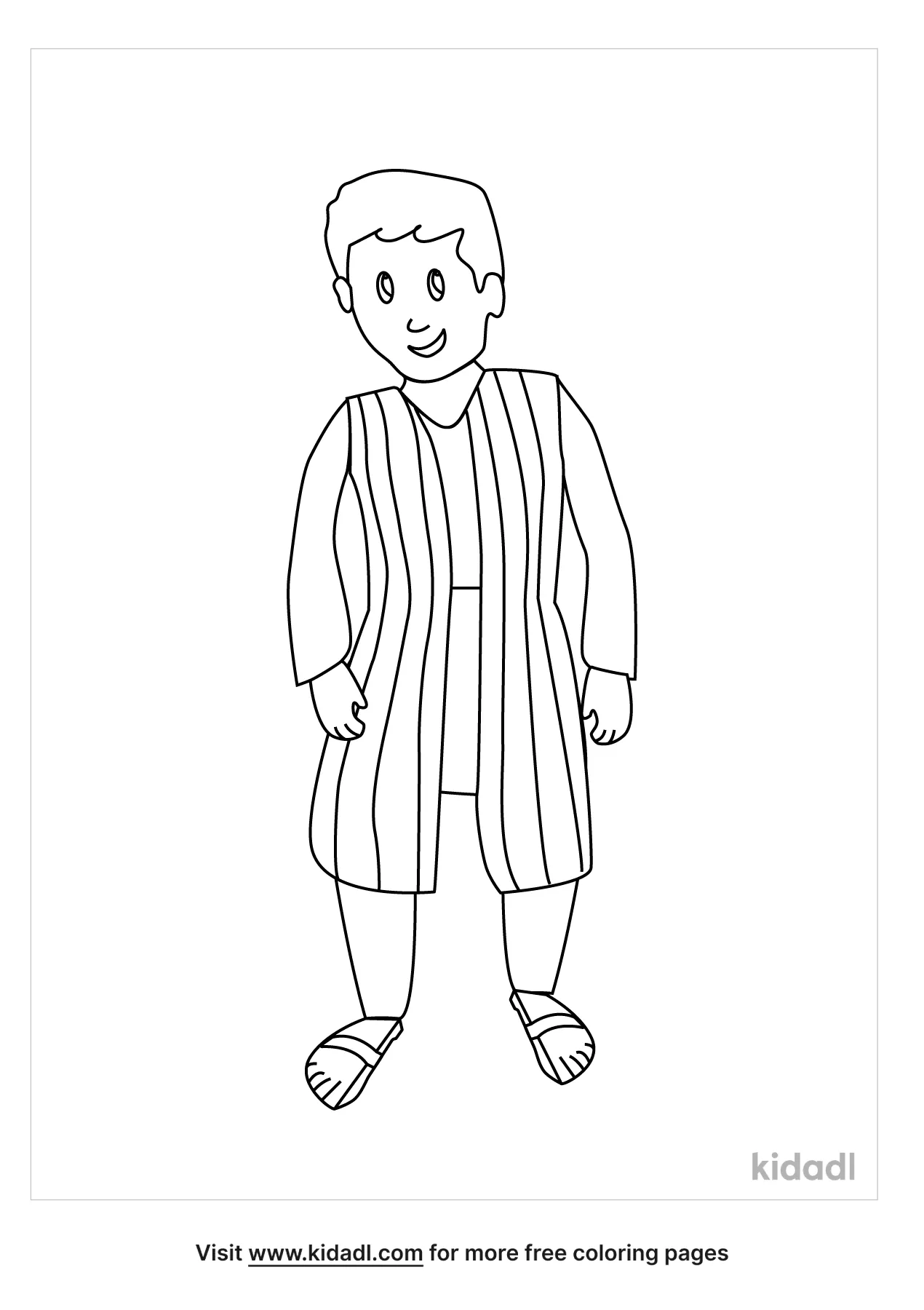 Joseph And The Coat Of Many Colors Coloring Page - COLORINGPAGE.CC
