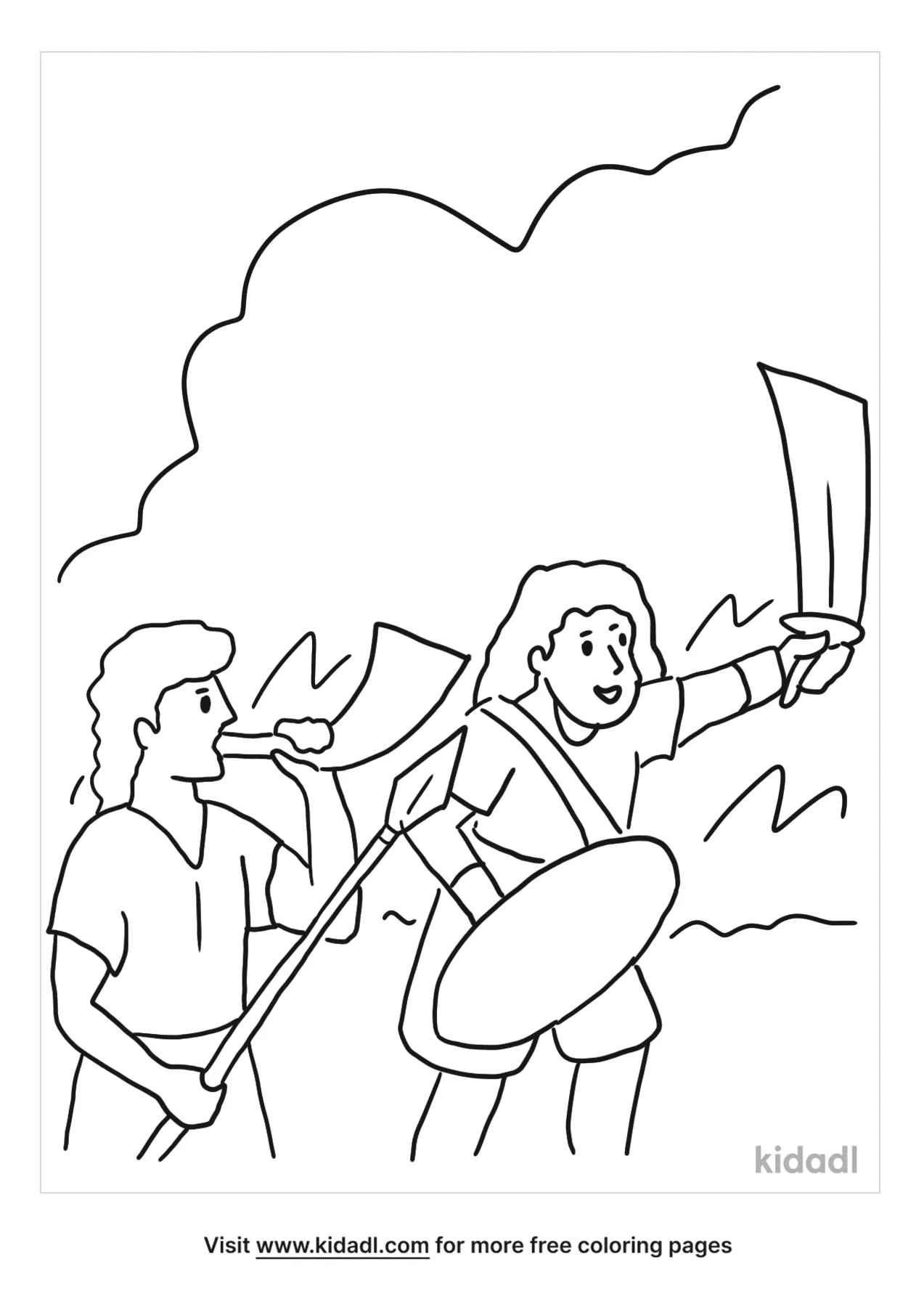 Free Joshua And Army Coloring Page | Coloring Page Printables | Kidadl