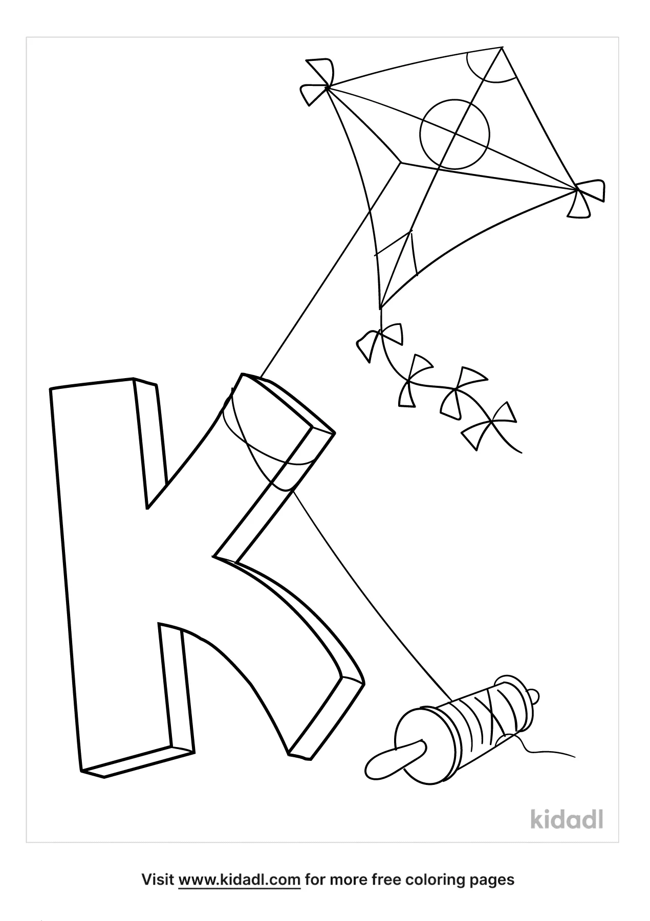 letter k coloring pages for preschoolers