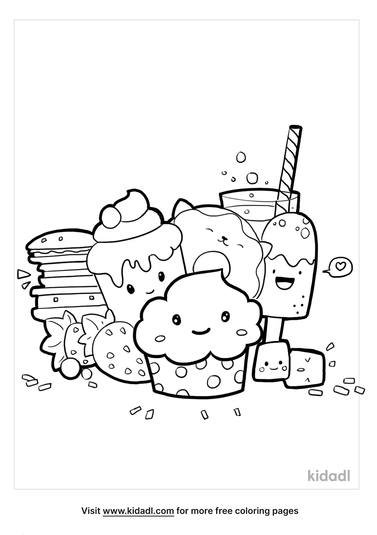 Kawaii Coloring Pages   Free Cartoons Coloring Pages   Kidadl