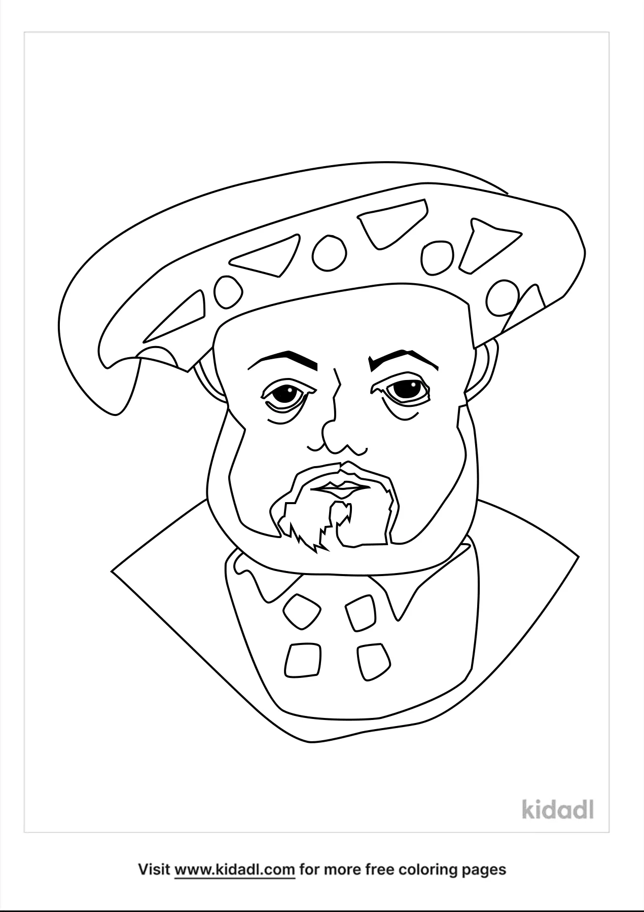 Free King Henry Viii Coloring Page | Coloring Page Printables | Kidadl