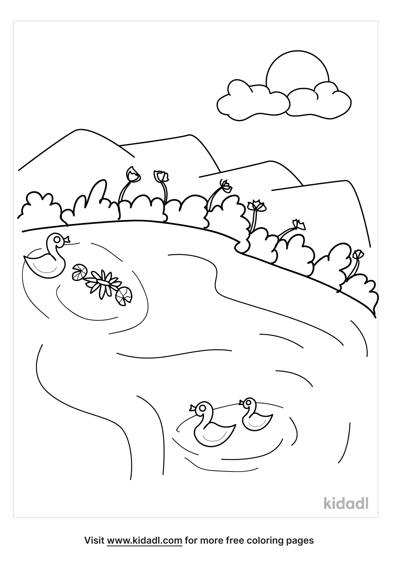 Lake Coloring Pages Free Nature Coloring Pages Kidadl