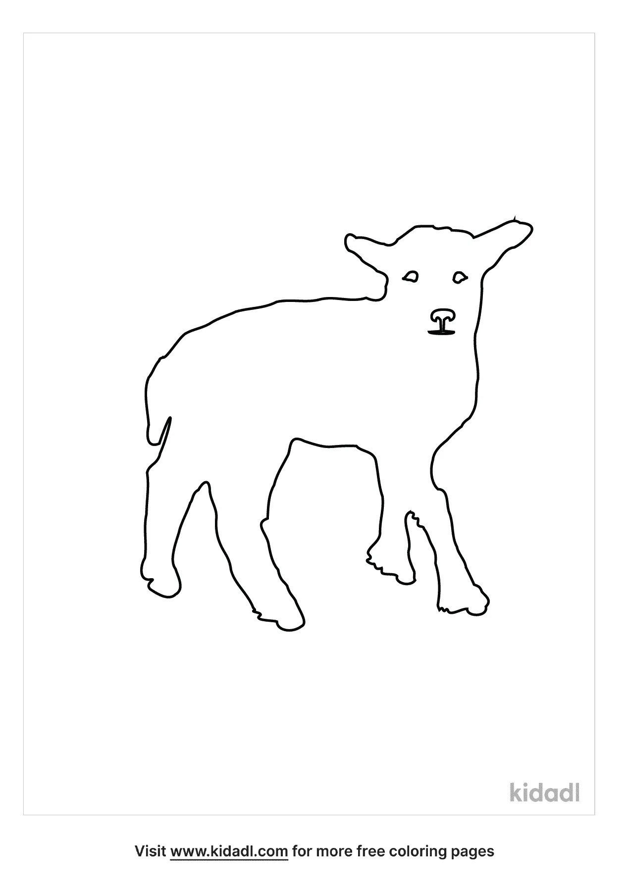 lamb face coloring page