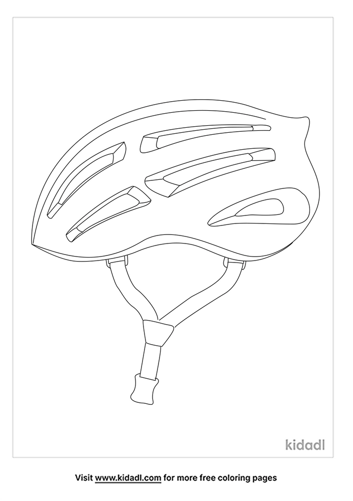 Bike Helmet Coloring Page | Free Sports Coloring Page | Kidadl