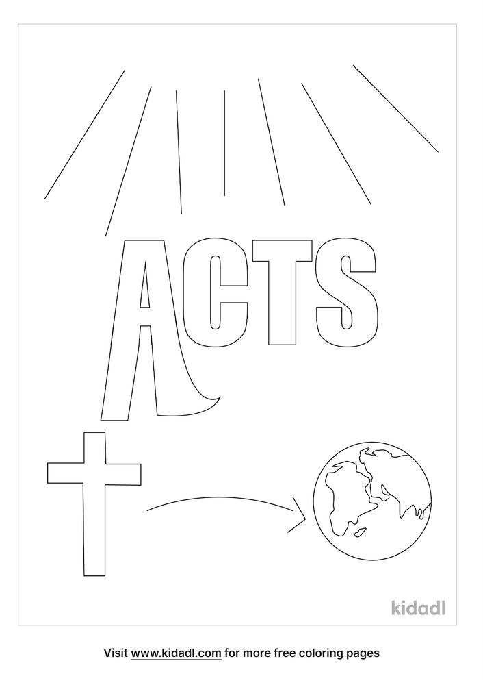 Book Of Acts Coloring Page Free Bible Coloring Page Kidadl