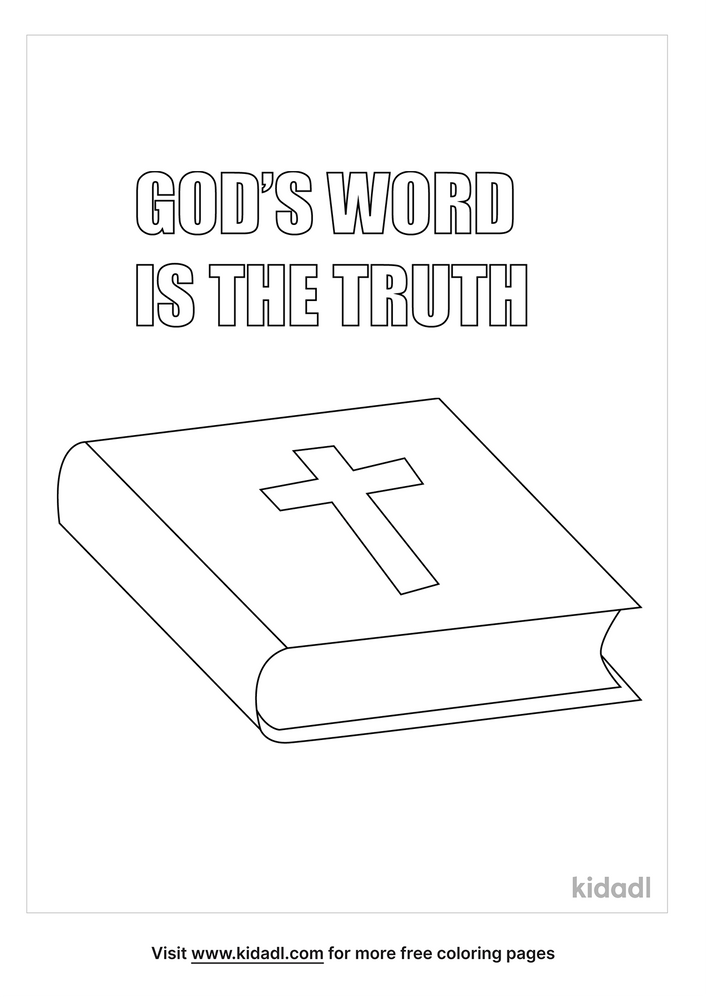 Gods Truth Coloring Page | Free Words-quotes Coloring Page | Kidadl