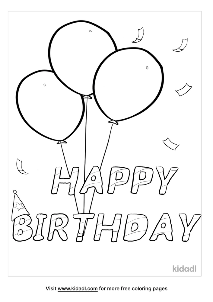 happy birthday coloring pages free birthday coloring pages kidadl