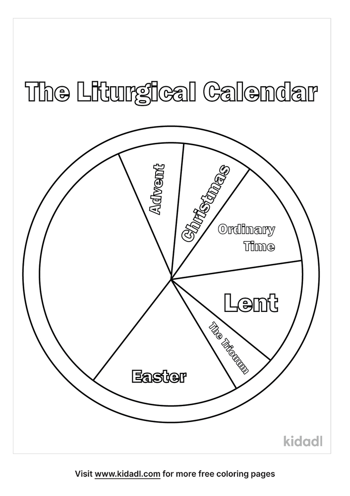 Liturgical Calendar Coloring Pages For Kids