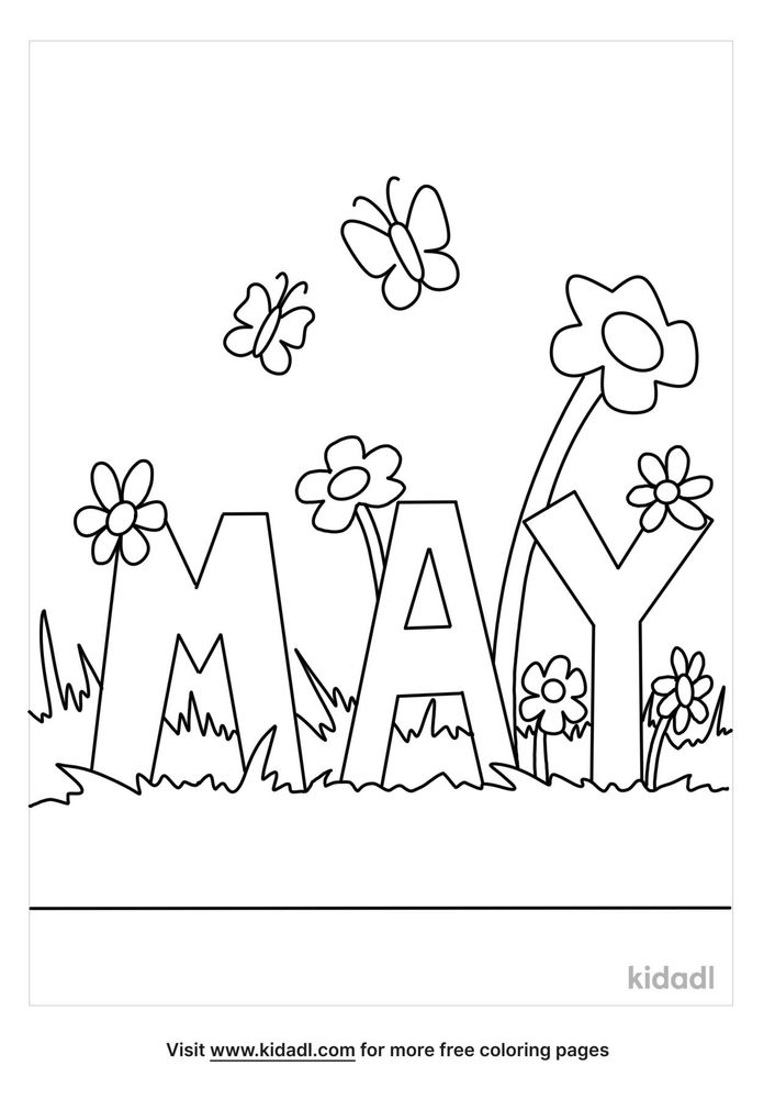 May Flowers Coloring Page | Free Flowers Coloring Page | Kidadl