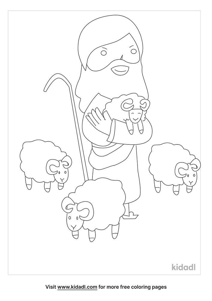 The Lost Sheep Coloring Page | Free Bible Coloring Page | Kidadl