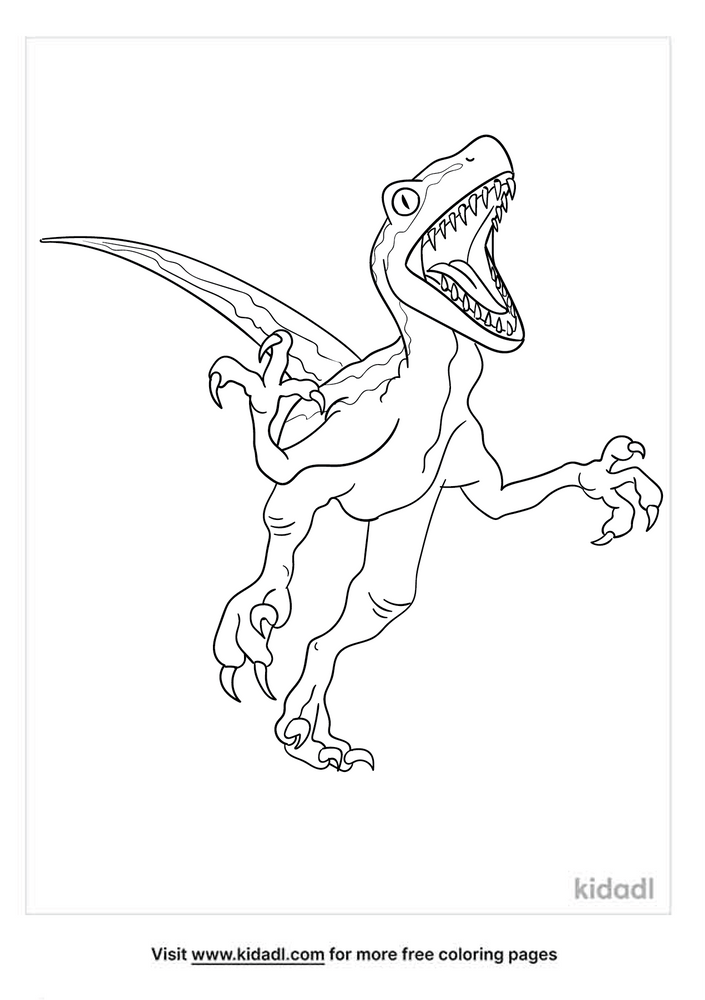 Velociraptor Coloring Pages Free Dinosaurs Coloring Pages Kidadl