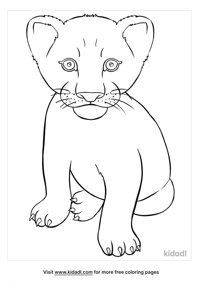 Baby Lion Coloring Pages Free Animals Coloring Pages Kidadl