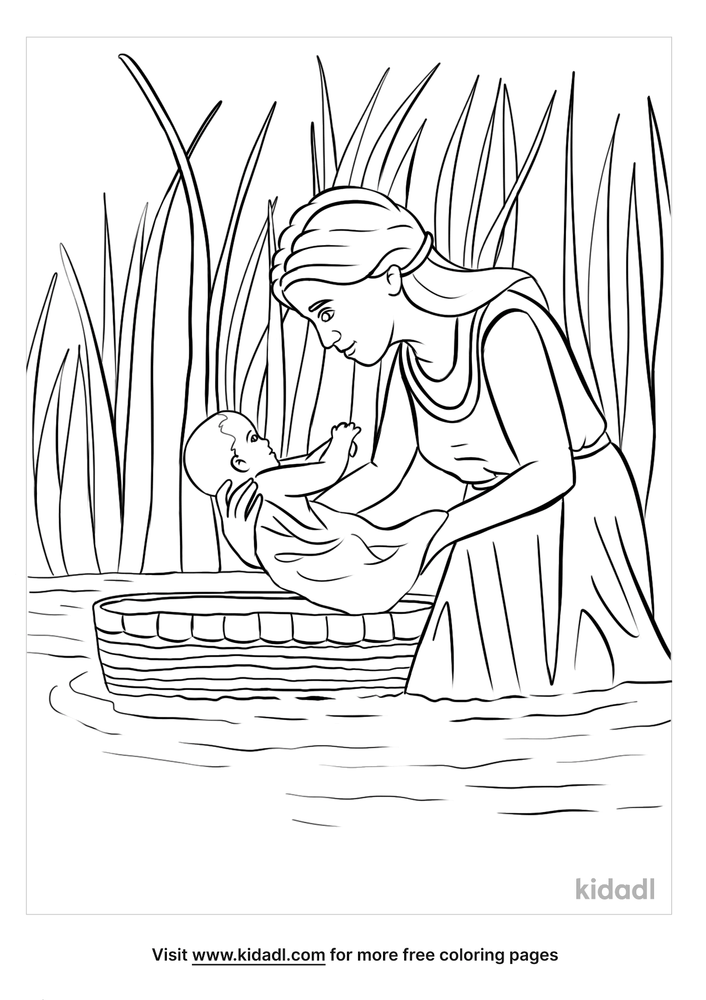 Free Coloring Pages Of Baby Moses Coloring Pages