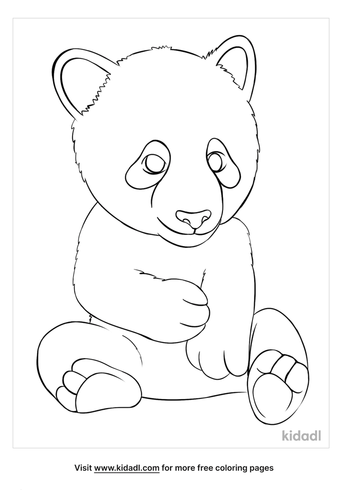 Baby Panda Coloring Pages Free Animals Coloring Pages Kidadl