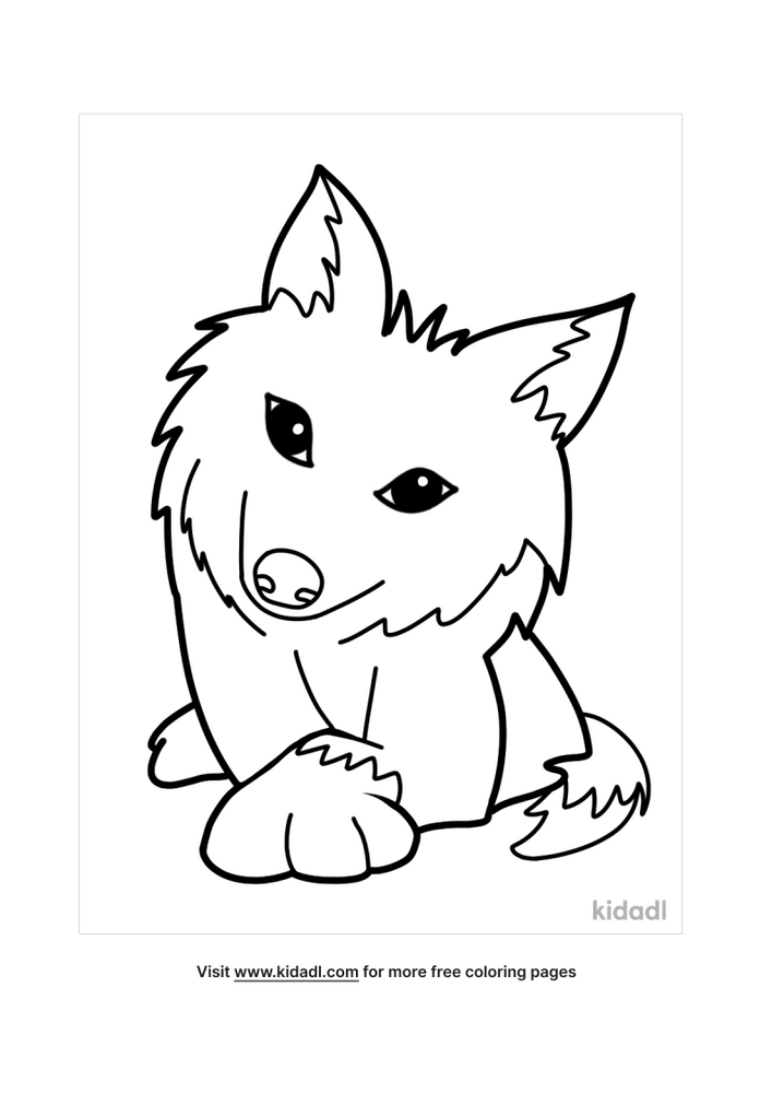 baby wolf coloring pages free animals coloring pages kidadl