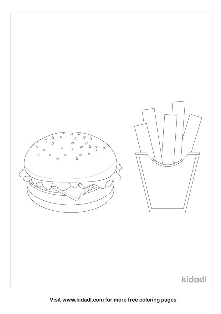 Cheeseburger Coloring Pages Free Food Coloring Pages Kidadl