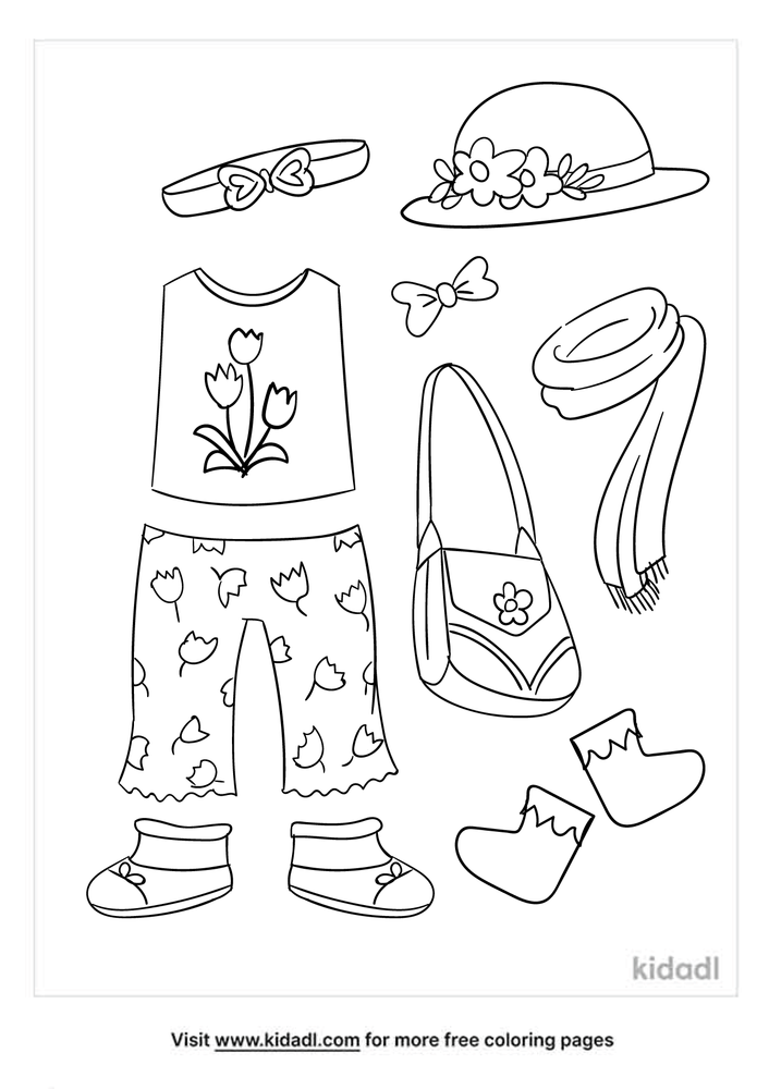 720 Collections Coloring Pages Clothes Printable  Latest