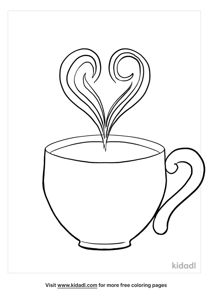 Coffee Coloring Pages Free Food Coloring Pages Kidadl