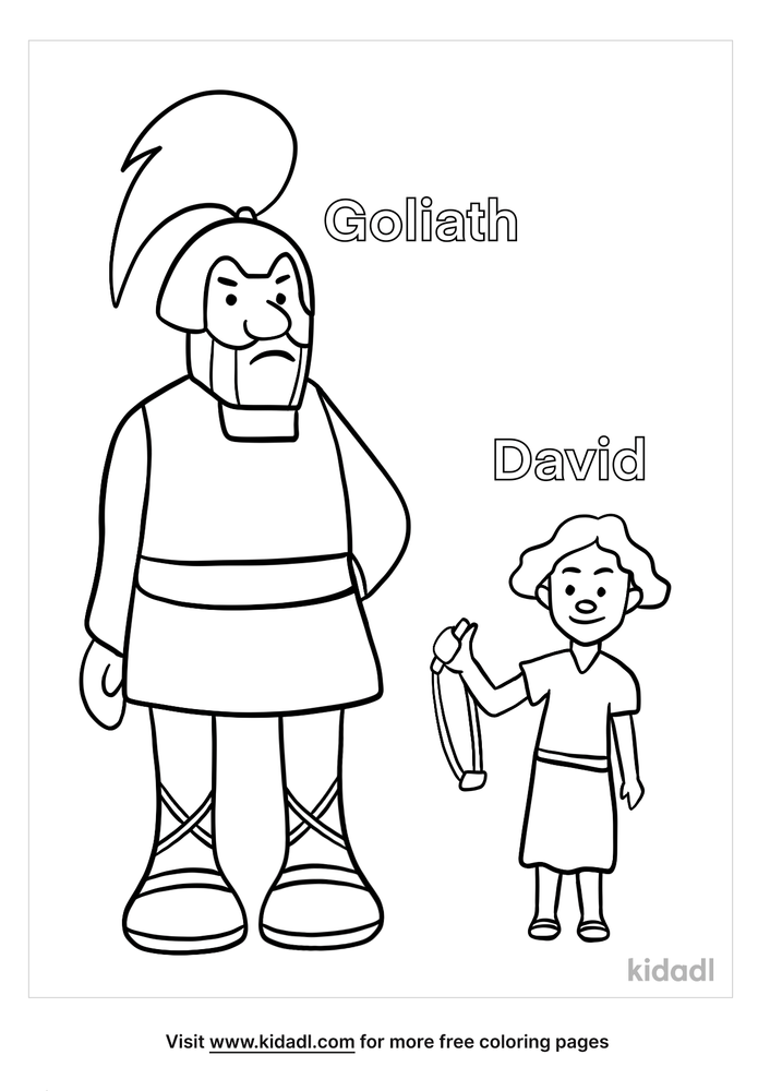 David And Goliath Coloring Pages | Free Bible Coloring Pages | Kidadl