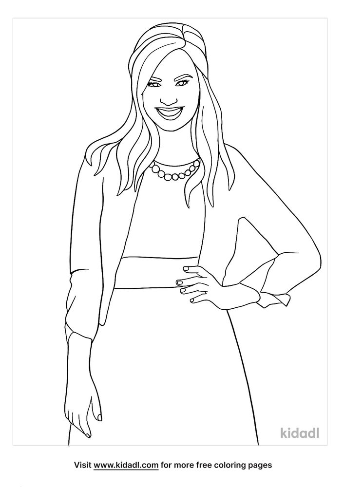 Demi Lovato Coloring Pages Free People Coloring Pages Kidadl