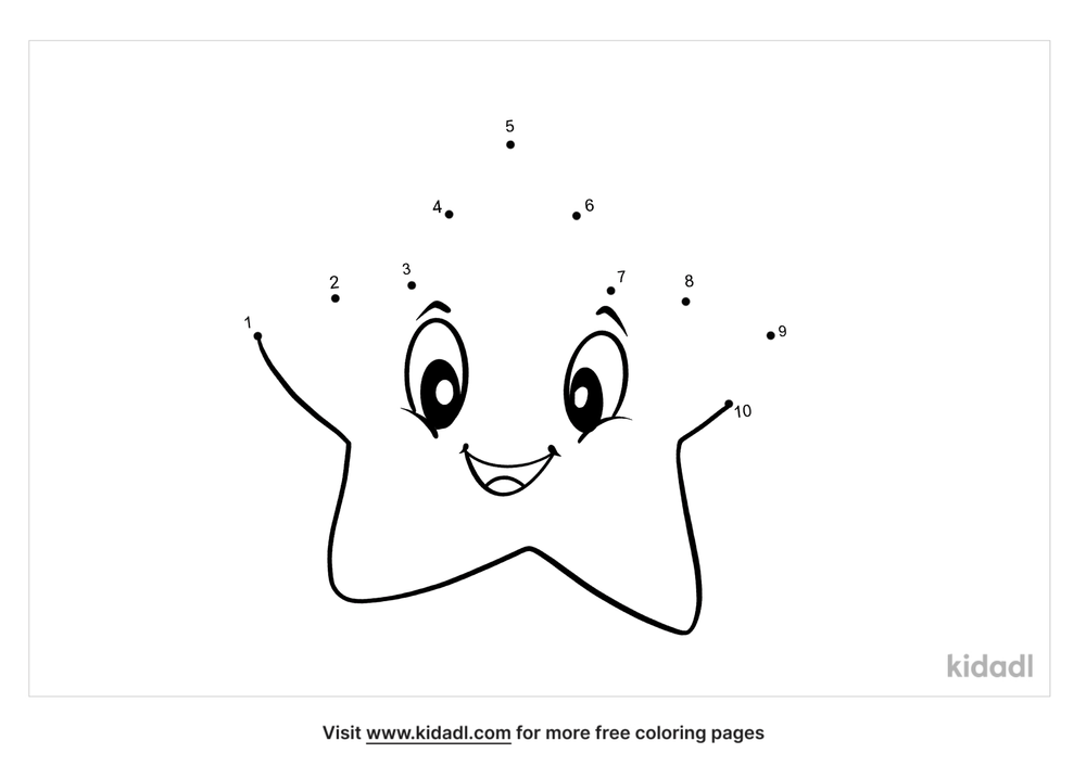 Free Star Easy 1 10 Dot To Dot Printables For Kids Kidadl