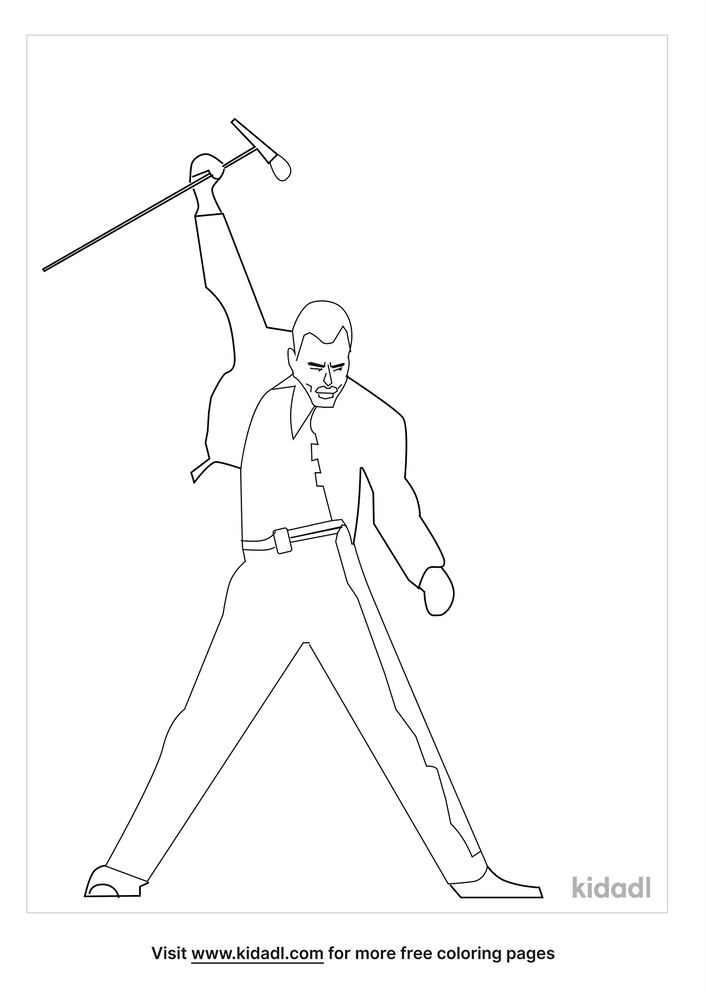 freddie mercury coloring pages free famous coloring pages kidadl