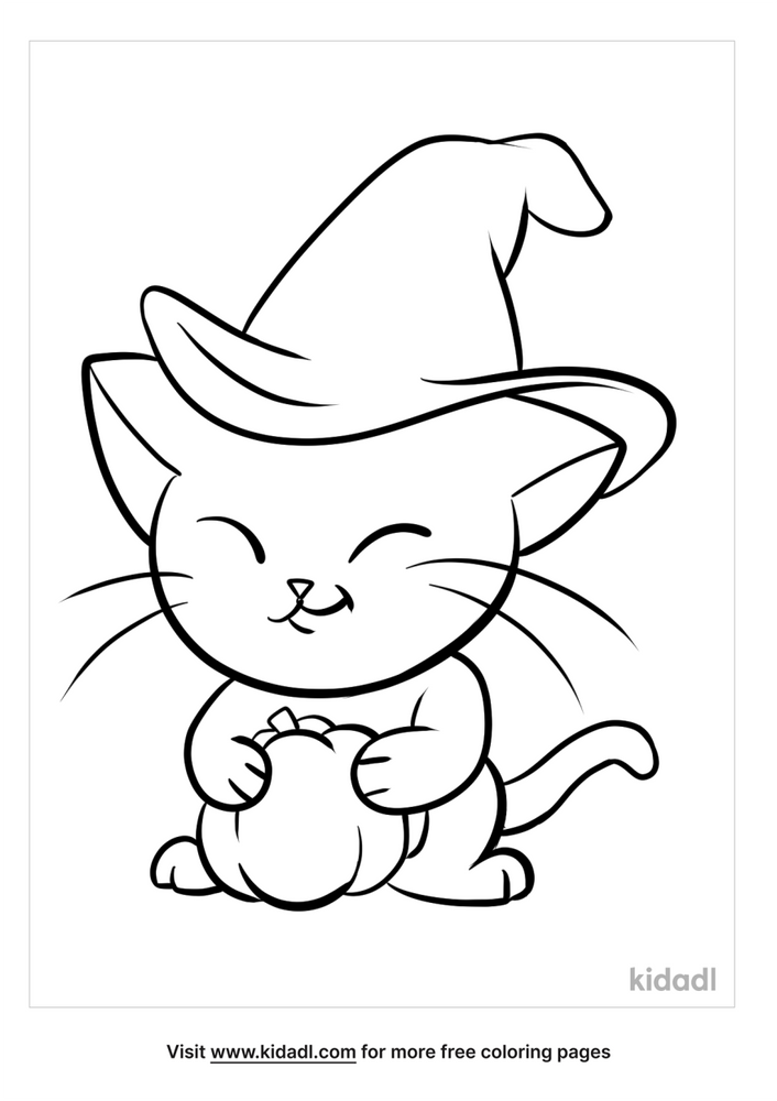 880 Collections Witch Cat Coloring Pages  Best Free