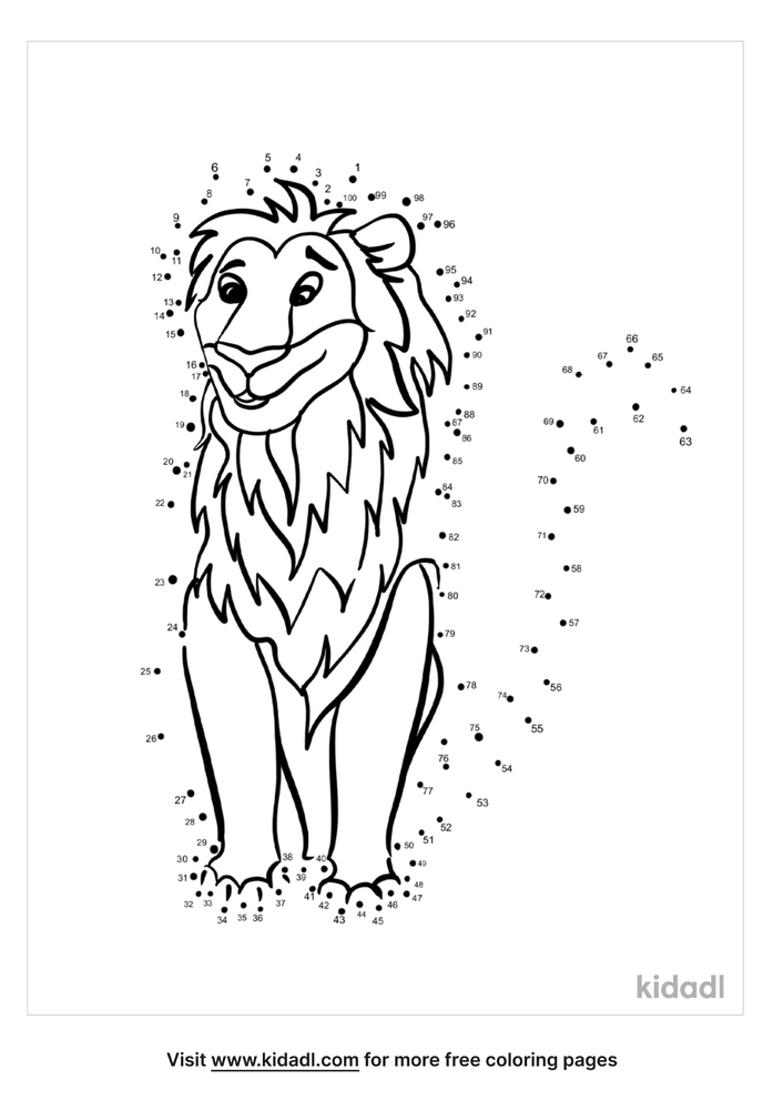 Free Animal Hard 1 100 Dot To Dot Printables For Kids Kidadl