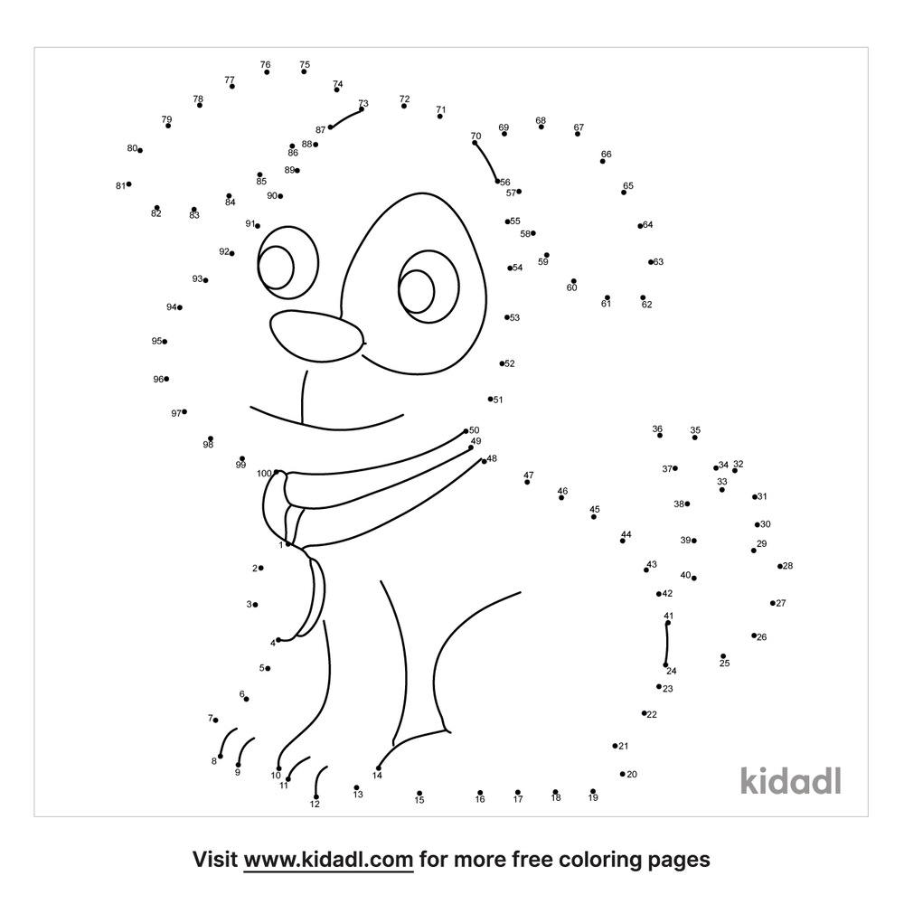 Free Puppy Hard 1 100 Dot To Dot Printables For Kids Kidadl