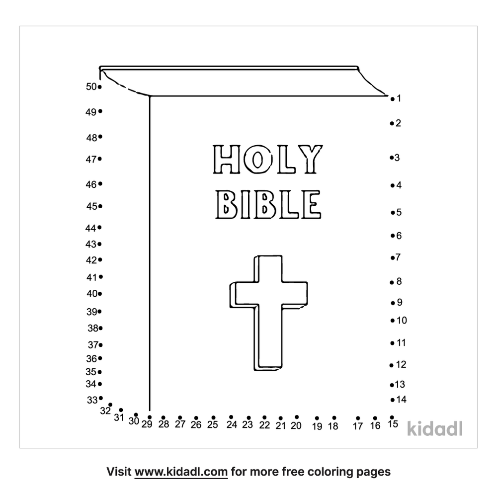 Free Bible Medium 1 50 Dot To Dot Printables For Kids Kidadl