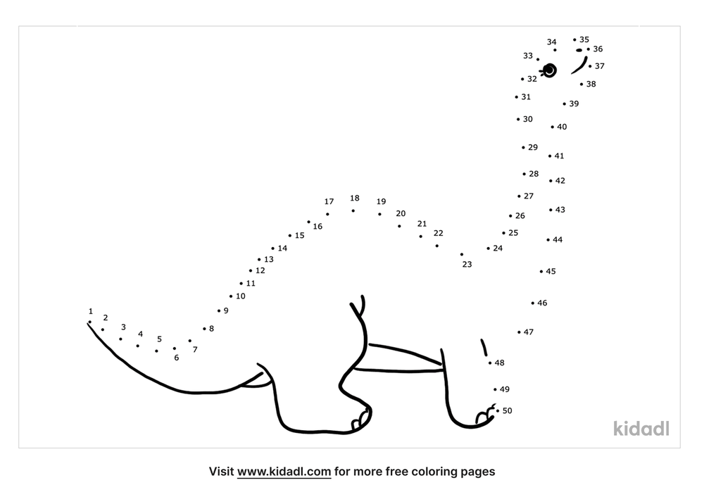 Free Dinosaur Hard 1 100 Dot To Dot Printables For Kids Kidadl