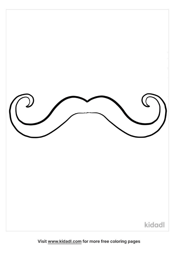 Mustache Coloring Pages Free Fashion Beauty Coloring Pages Kidadl