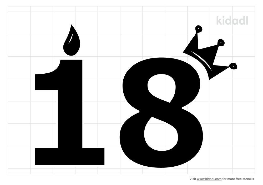 number 18 birthday stencils free printable numbers stencils kidadl and numbers stencils free printable stencils kidadl