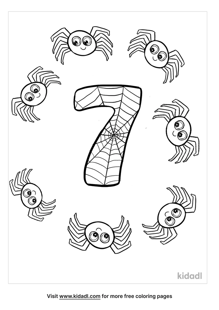 number 7 coloring pages free numbers coloring pages kidadl