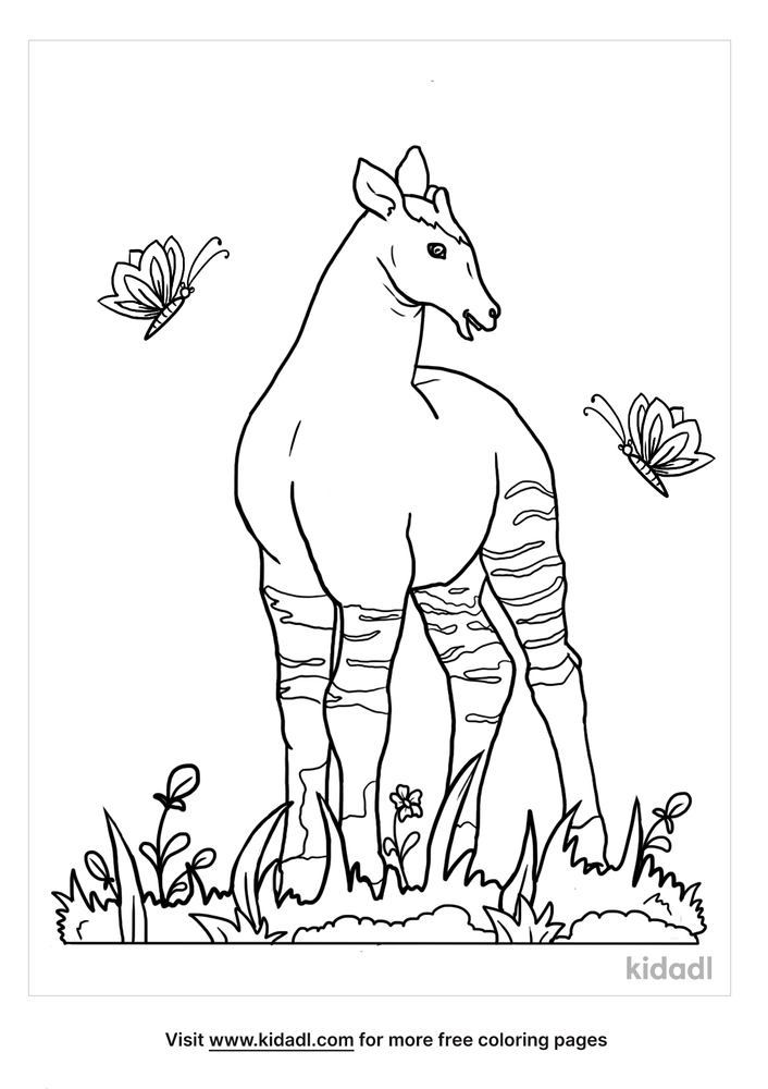 √ Okapi Coloring Page : Cartoon Okapi Coloring Page Coloringall : Okapi