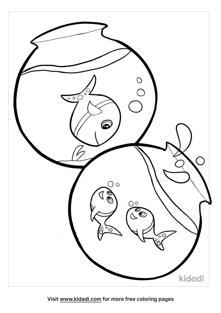 one fish two fish coloring pages free fish coloring pages kidadl